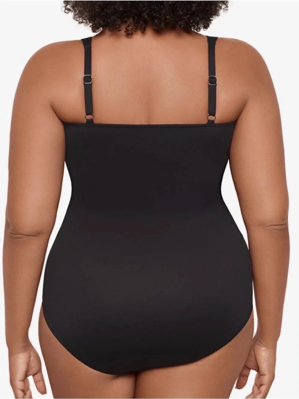 Miraclesuit Sanibel Black Ruched Slimming Swimsuit Size 16W